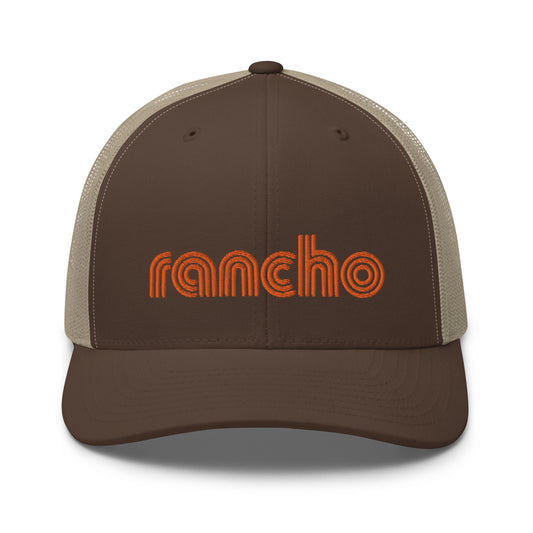 Rancho Trucker Cap Orange Embroidery