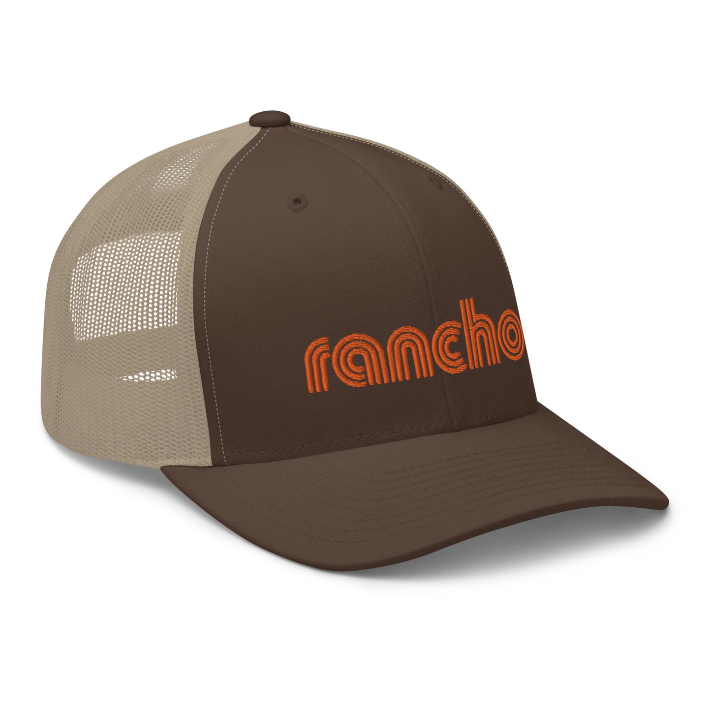 Rancho Trucker Cap Orange Embroidery