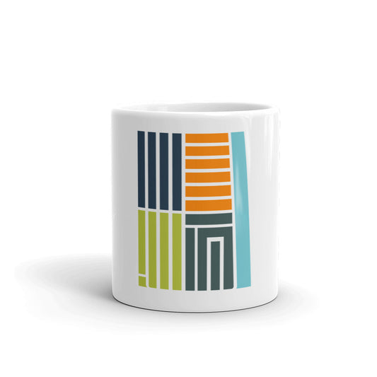 Rancho Estates Neighborhood Map White glossy mug